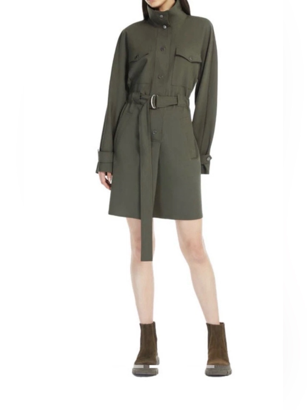 NEW WEEKEND MAX MARA Brioso Wool Gabardine Dress Sz US 8 $675